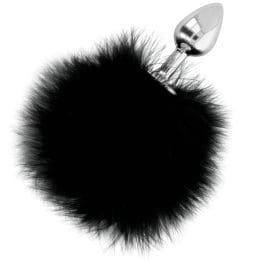 DARKNESS - EXTRA ANAL BUTTPLUG WITH TAIL BLACK 7 CM